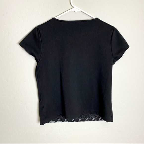 Worthington PS Petite Small Black Gray Houndstooth Jeweled Top Job Interview - Picture 6 of 6